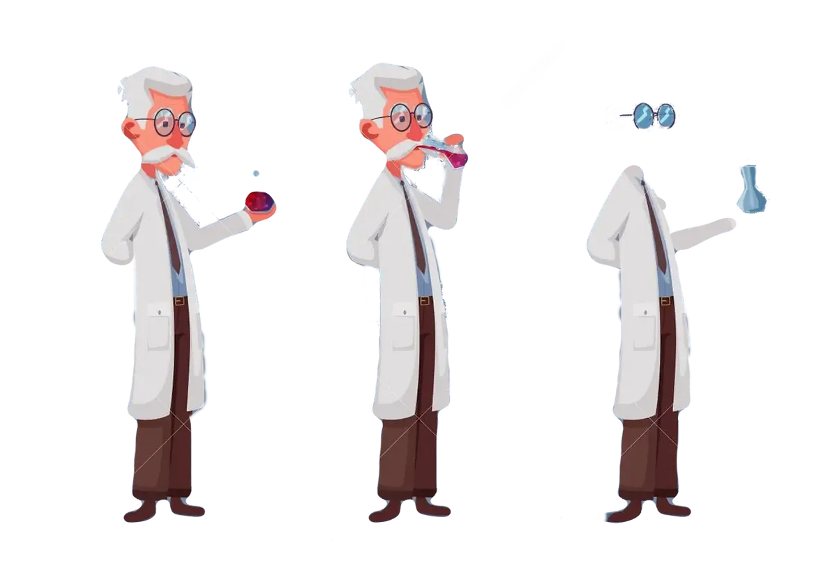 Scienziato che beve una pozione digitale